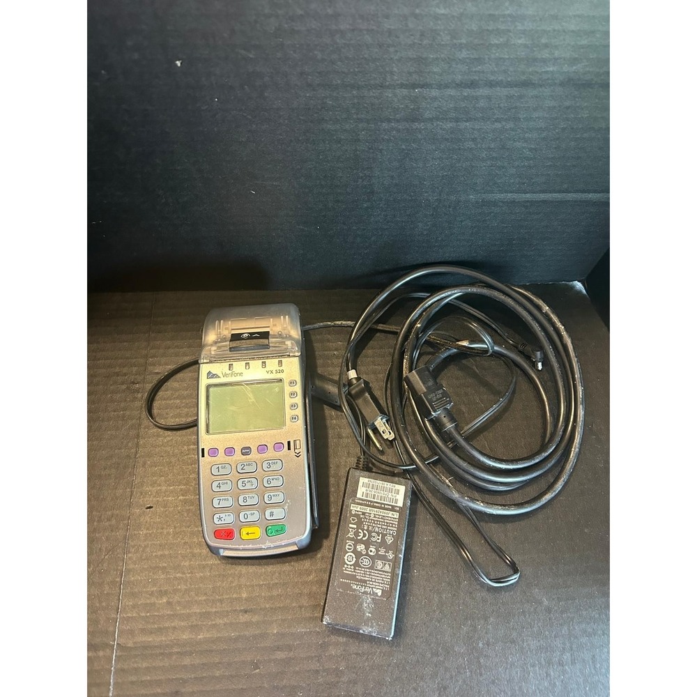VERIFONE VX520 CREDIT / DEBIT CARD POS TERMINAL WITH POWER CORD